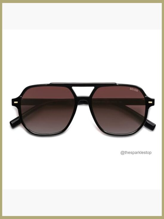 Retro Trendy Aviator Polarized Square Frame Sunglasses main image 7
